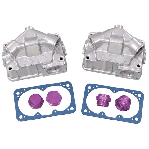 Proform Carburetor Fuel Bowl Kits 67162 Bowls, Primary and Secondary, Center Hung, Silver, Holley 4150, Kit