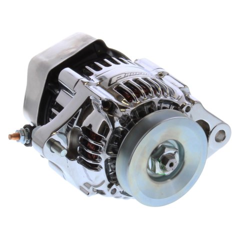 Proform Alternators 66431 Alternator, Chrome, V-Belt, 50 Amp, Nippondenso, 1-Wire, Each