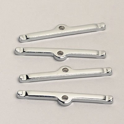 Proform GM Licensed Valve Cover Hold-Down Clamps 141-610 Tabs, Steel, Chrome Plated, Chevy, Small Block V8/V6, Set of 4