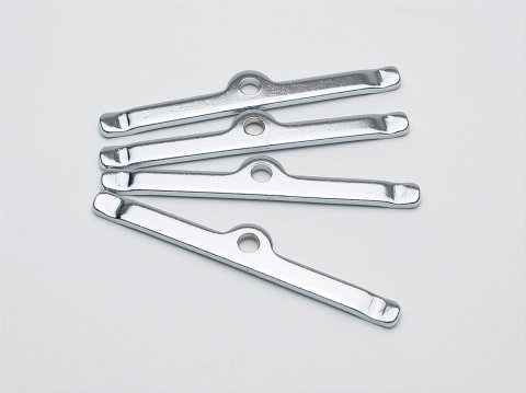Proform Chrome Valve Cover Hold-Downs 66002 Hold-Down Tabs, Steel, Chrome, Set of 4
