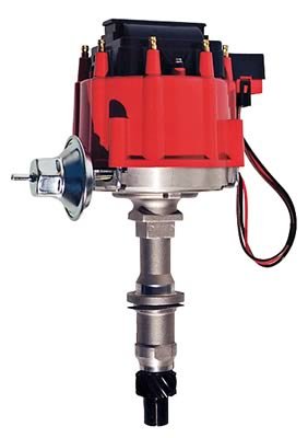 Proform Street/Strip HEI Distributors 66953 Distributor, Street/Strip, Magnetic, Vacuum, Mechanical Advance, Red Cap, Pontiac, 326-455, Each