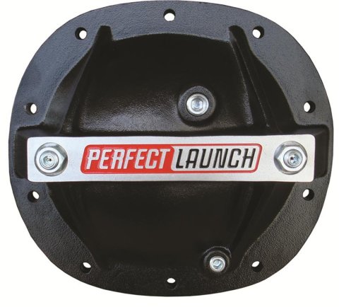 Proform Perfect Launch 10 Bolt GM 7.5/7.625 Inch Differential Cover 66667 Cover, Aluminum, Black, Logo, GM, 7.50 in., 10-Bolt, Each