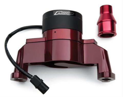Proform Electric Water Pumps 66225R Pump, Electric, 35 gpm, Die-Cast Aluminum, Red Powdercoated, Chevy, Small Block, Each