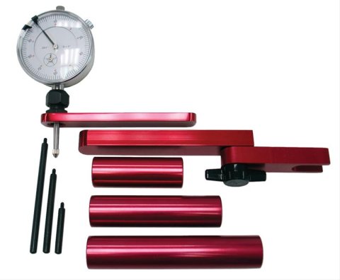 Proform Pinion Setting Tools 66516 Depth Gauge, Dial Indicator, 0-1.000 in., Extensions, Red Anodized Aluminum Fixture, Storage Case, Kit