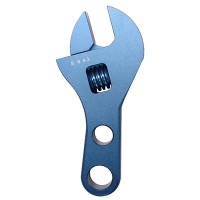 Proform Stubby AN Adjustable Wrenches 67723 Wrench, Compact, Adjustable, Aluminum, Anodized, -3 to -8 AN, Each