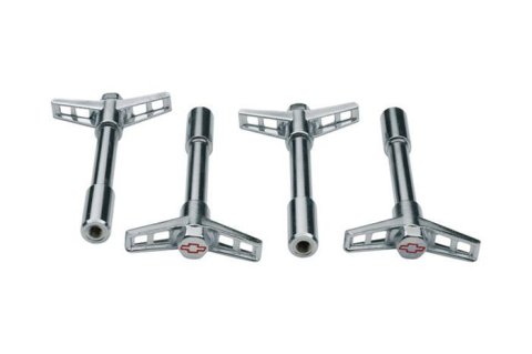 Proform Valve Cover Fasteners for Chevrolet 141-902 Wing Nuts, Red Bowtie Emblem, 1/4-20 Thread, Chrome, Chevy, Set of 4