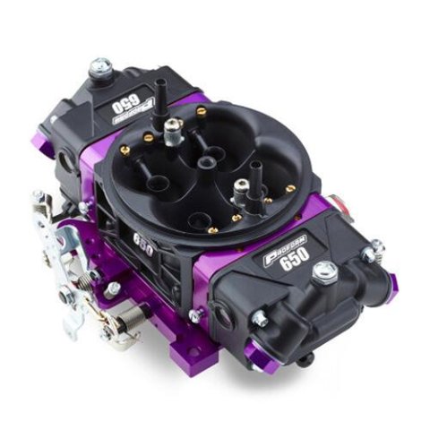Proform Black Race Series 650 CFM 4-Barrel Carburetor 67301 Carburetor, Series, cfm, 4-Barrel, Dual Inlet, Black/Purple, Each