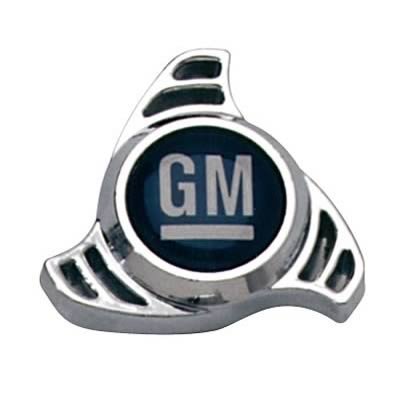Proform Air Cleaner Wing Nuts 141-332 Nut, Small Tri-Bar Spinner, GM Logo, Chrome/Blue, 1/4 in.-20 and 5/16 in.-18 Threads, Each
