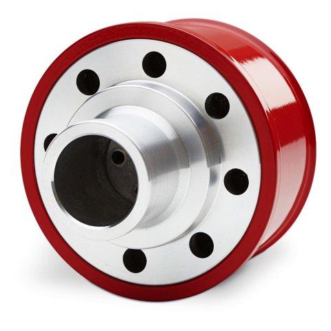 Proform Slant Edge Aluminum Breather Caps 141-863 Valve Cover Breather, Edge, Push-In, 1.220 in. Hole Size, Round, Aluminum, Red, Gloss, Bowtie Emblem, 2.500 in. Diameter, Each