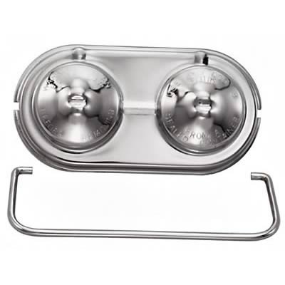 Proform GM Master Cylinder Covers 141-227 Cover, Steel, Chrome, Single Bail, Round Ends, 5.625 in. x 3.0 in., GM, Each