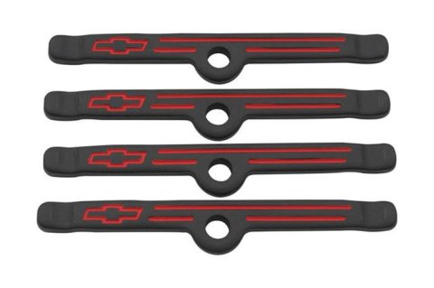 Proform GM Licensed Valve Cover Hold-Down Clamps 141-757 Tabs, Steel, Black Powdercoated, Chevy, Small Block V8/V6, Set of 4