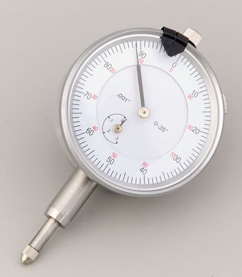 Proform Dial Indicators 66963 Indicator, 0-100 Face, Revolution Counter, 0-.250 in. Range, .001 in. Increments, Each