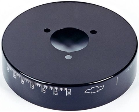 Proform Harmonic Balancer Covers 141-727 Cover, Aluminum, Black, 6 3/4 in. Diameter, Degree Markings, Chevy, Small Block, Each