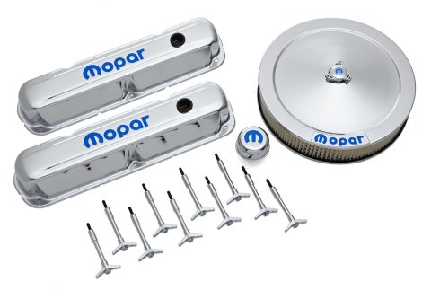 Proform Mopar Licensed Small Block Engine Dress-Up Kits 440-900 Kit, Valve Covers, Valve Cover Wing Nuts, Air Cleaner, Breather, Chrome, MOPAR Logo, Mopar, LA, Kit