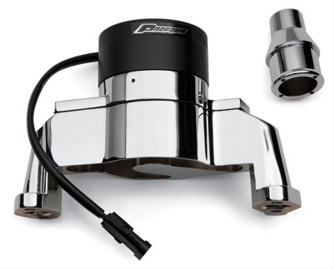 Proform Electric Water Pumps 66225C Pump, Electric, 35 gpm, Die-Cast Aluminum, Chrome, Chevy, Small Block, Each