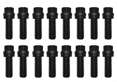 Proform Self-Locking Wedge Header Bolts 66752 Bolts, Locking, Hex Head, Steel, Black Oxide, 3/8-16 in. Thread, 0.750 in. UHL, Chevy, Set of 16