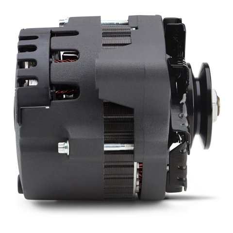 Proform Alternators 66430.16BK Alternator, GM CS130 Case, 160 amps, 12 Volt, One Wire, V-Belt, Black Crinkle, Chevy, Small Block, Big Block, Each