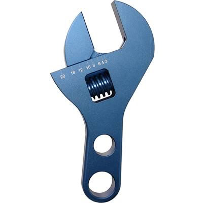 Proform Stubby AN Adjustable Wrenches 67724 Wrench, Compact, Adjustable, Aluminum, Anodized, -10 to -20 AN, Each