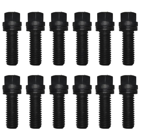Proform Self-Locking Wedge Header Bolts 66753 Bolts, Locking, Hex Head, Steel, Black Oxide, 3/8-16 in. Thread, 1 in. UHL, Chevy, Set of 12