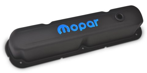 Proform Stamped Steel Mopar Valve Covers 440-751 Covers, Steel, Black Crinkle, Logo, Mopar, Small Block LA, Pair