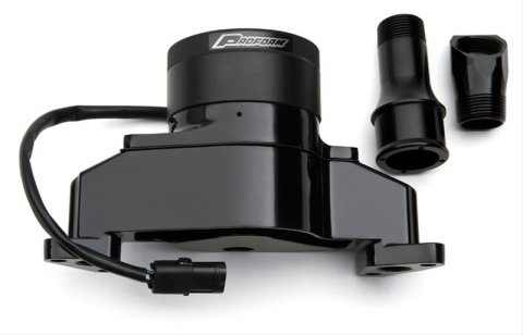 Proform Electric Water Pumps 68220BK Pump, Electric, 35 gpm, Aluminum, Black, Ford, Small Block, Includes Hose Adapter, Each