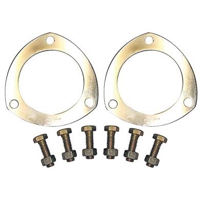 Proform Soft Conforming Aluminum Collector Gaskets 67920 Gaskets, Aluminum, 3-Hole, 2.5 in. Inside Diameter, Includes Bolts and Nuts, Set