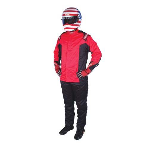 RaceQuip Chevron-5 Multi-Layer SFI-5 Jackets 91619139RQP Driving Jackets, SFI-5, Multiple Layers, Nomex®, Red, SFI 3.2A/5, Men's Medium, Each