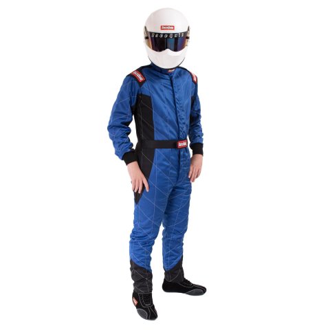 RaceQuip Chevron-5 Multi-Layer SFI-5 Suits 91609239RQP Driving Suit, Multi Layer Racing Driver Fire Suit, SFI 3.2A/5, Blue, Medium, Each