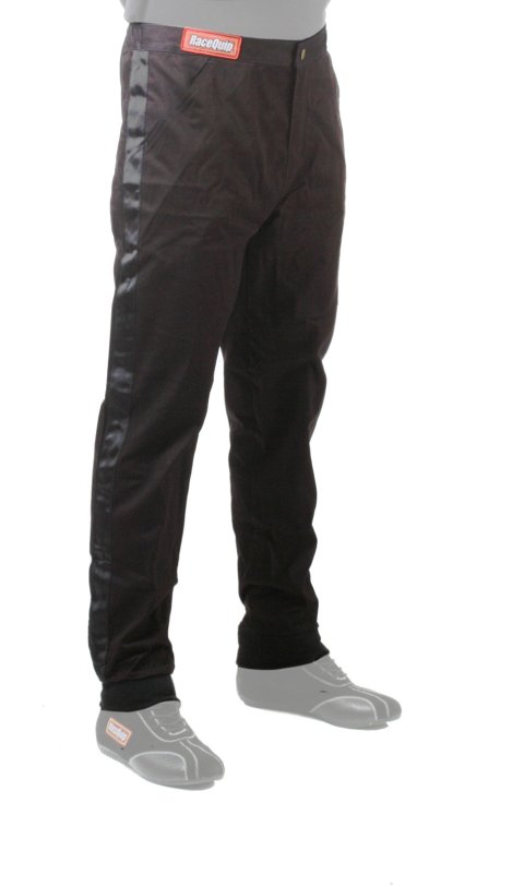 RaceQuip SFI-1 Pro-1 Single Layer Kids Pants 1970092RQP Driving Pant, Kids, Pyrovatex, Black, SFI 3.2A/1, Youth Small, Each