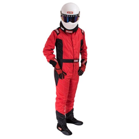 RaceQuip Chevron-5 Multi-Layer SFI-5 Suits 91609149RQP Driving Suit, Multi Layer Racing Driver Fire Suit, SFI 3.2A/5, Red, Medium-Tall, Each