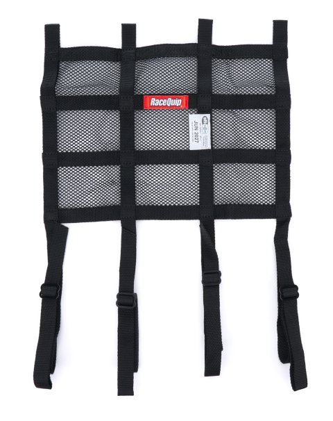 RaceQuip Hybrid Window Nets 822001RQP Net, Hybrid, Rectangle, Mesh/Ribbon, Polypropylene, Black, 18 in. Width, 15 in. Height, SFI 27.1, Each