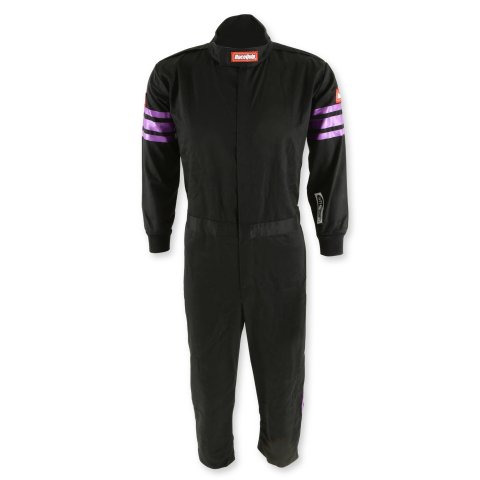 RaceQuip SFI-1 Pro-1 Single Layer Kids Suits 1950590RQP JR SUIT PURPLE TRIM KXXS