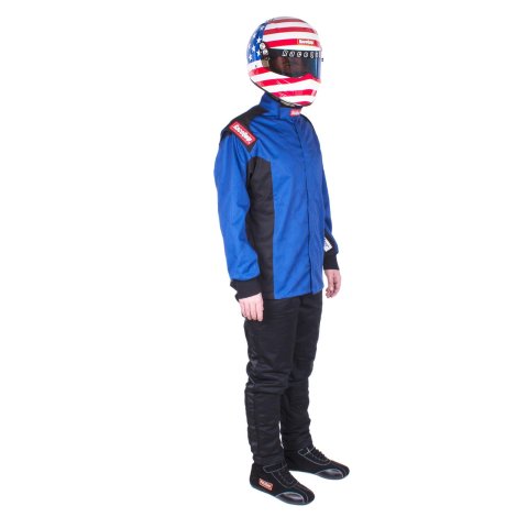 RaceQuip Chevron-1 FRC SFI-1 Jackets 131926RQP Driving Jacket, Fire Retardant, Single Layer, SFI 3.2A/1, Blue, X-Large, Each