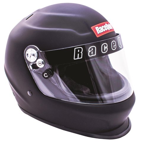 RaceQuip PRO Youth Helmets 2269996RQP Helmet, Youth, Full Face, Nomex Liner, Black, Matte, Adjustable Size, Each