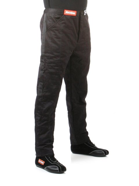 RaceQuip 120 Series Pyrovatex SFI-5 Pants 122008RQP Driving Pants, Series, Pyrovatex, Multi-Layer, Black with Black Stripe, Men's 3X-Large, Each