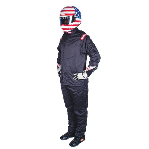 RaceQuip Chevron-5 Multi-Layer SFI-5 Jackets 91619039RQP Driving Jackets, SFI-5, Multiple Layers, Nomex®, Black, SFI 3.2A/5, Men's Medium, Each