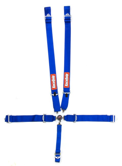 RaceQuip Sportsman Camlock Harnesses 741021RQP Racing Harness, Sportsman, Complete, 5-Point, Camlock, SFI 16.1, Polyester, Blue, Each