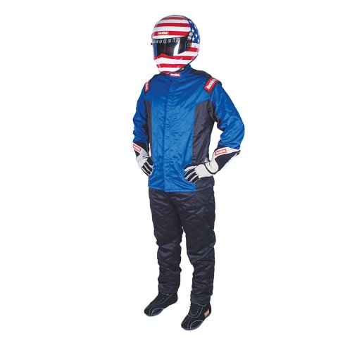 RaceQuip Chevron-5 Multi-Layer SFI-5 Jackets 91619259RQP Driving Jackets, SFI-5, Multiple Layers, Nomex®, Blue, SFI 3.2A/5, Men's Large, Each