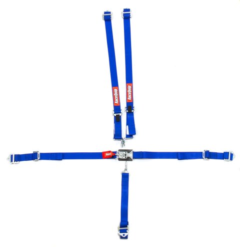 RaceQuip Jr. Dragster and Quarter Midget 5-Point Harnesses 709029RQP Racing Harness, Dragster, Midget, Complete, 5-Point, Latch, SFI 16.2, Nylon, Blue, Each