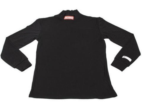 RaceQuip SFI 3.3 Fire-Retardant Underwear Shirts 421997RQP Fire Retardant Shirts, 3.3, Long Sleeve, Nomex, Black, Men's 2 X-Large, Each