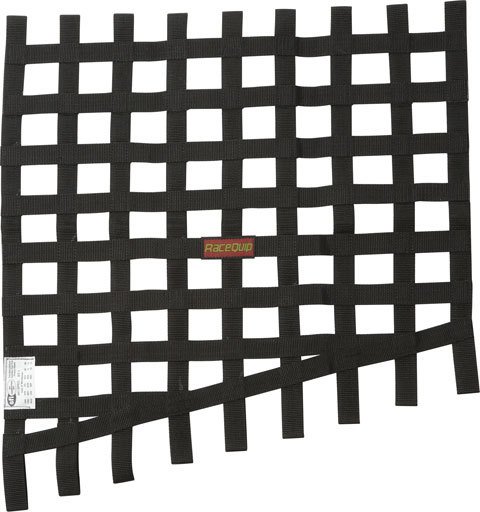RaceQuip SFI Ribbon Window Nets 729005RQP Net, Triangle, Polypropylene, Black, 23 in. Width, 18-24 in. Tall, Non-dated 27.1 Rating