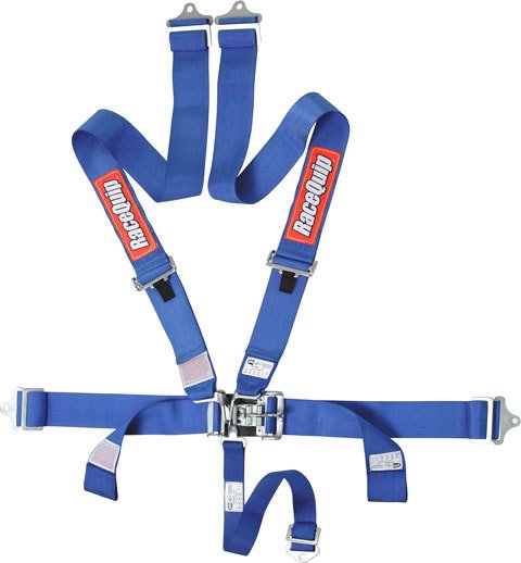 RaceQuip Latch & Link Harnesses 711021RQP Harness Assembly, Complete Harness Type, 5-point, Polyester, Blue, Pull Down Adjust, SFI 16.1, Each