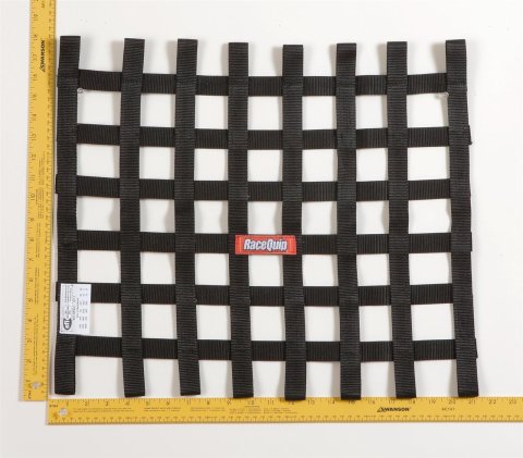 RaceQuip SFI Ribbon Window Nets 726004RQP Net, Ribbon, Rectangle, 21 in. x 18 in., Black, 27.1, Each