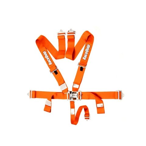 RaceQuip Latch & Link Harnesses 711041RQP Racing Harness, Link, Complete, 5-Point, SFI 16.1, Polyester, Orange, Each