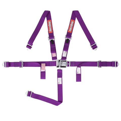 RaceQuip Jr. Dragster and Quarter Midget 5-Point Harness 709059RQP Racing Harness, Dragster, Midget, Complete, 5-Point, Latch, SFI 16.2, Polyester, Purple, Each