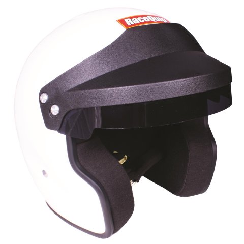 RaceQuip OF20 Open Face Helmets 256112RQP Helmet, OF20, Face, Gloss White, Snell SA2020, EPS Liner, No Graphic, Small, Each