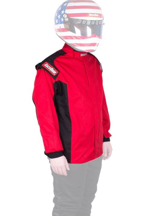 RaceQuip Chevron-1 FRC SFI-1 Jackets 131916RQP Single Layer Racing Driver Fire Suit Jacket; SFI 3.2A/ 1 ; Red X-Large