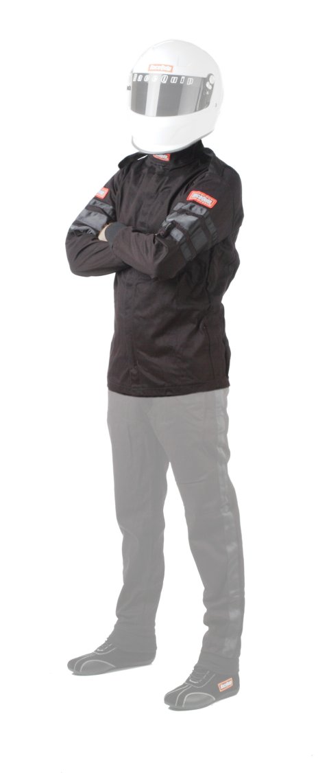 RaceQuip SFI-1 Pro-1 Single Layer Kids Jackets 1969997RQP Racing Driver Fire Suit Jacket SFI 3.2A/ 1; Black Trim Youth / Jr XX-Large