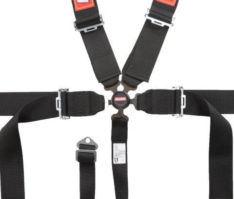 RaceQuip Camlock 5-Point Harness 741001RQP Harness, Camlock, Complete, 5-Point, SFI 16.1, Polyester, Black, Each