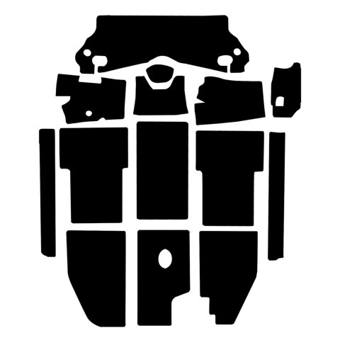 DEI Custom Cut Floor Insulation Kits for VW Beetle 1950-1972 BEETLE, 1971-1972 SUPER BEETLE - 51420 Bug floor insulation kit